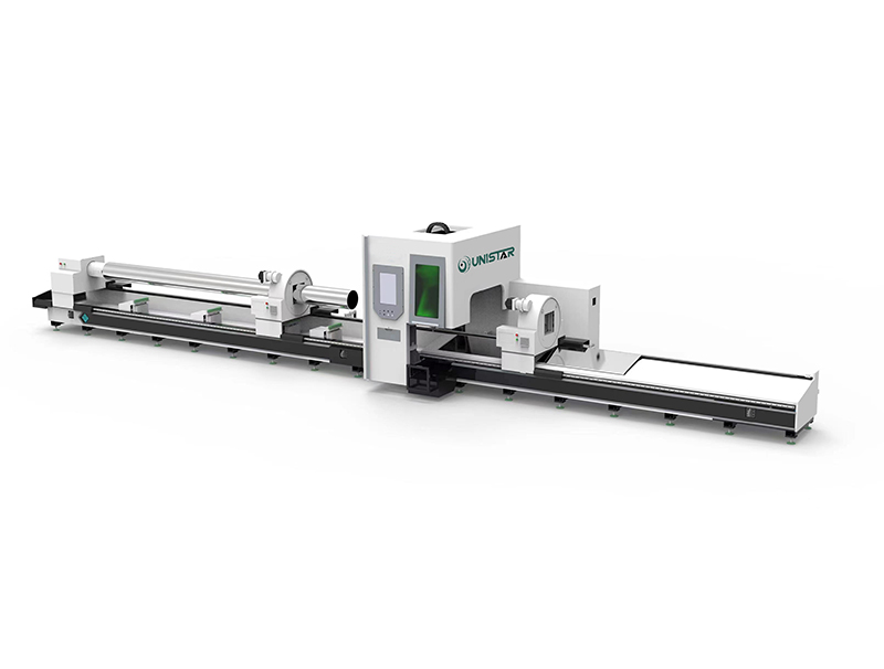 Machine de découpe de tubes laser à fibre à trois mandrins