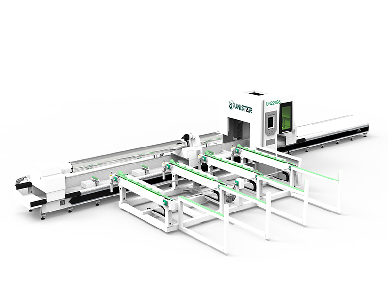 Machine de découpe de tubes laser à fibre à trois mandrins